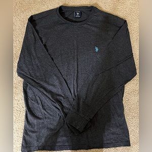 Grey and blue Polo long sleeve , size Large.
